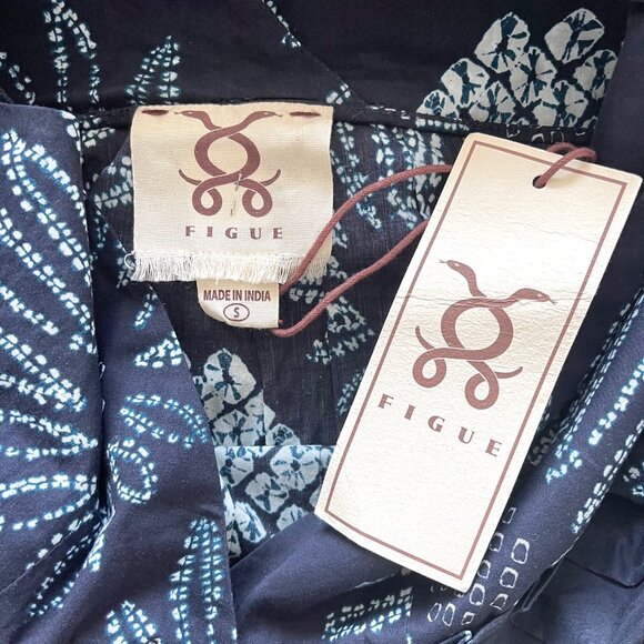 New Figue Julianne Maxi Dress in Daisy Midnight Navy Size S - Picture 7 of 11